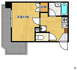 広島電鉄8系統 舟入南駅 徒歩14分の賃貸マンション 6階1Kの間取り
