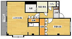 広島高速交通アストラムライン 長楽寺駅 徒歩7分の賃貸アパート 2階1LDKの間取り