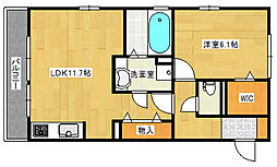 広島高速交通アストラムライン 祇園新橋北駅 徒歩5分の賃貸アパート 2階1LDKの間取り