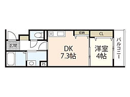 広島電鉄宮島線 商工センター入口駅 徒歩6分の賃貸アパート 3階1DKの間取り