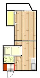 広島電鉄2系統 土橋駅 徒歩1分の賃貸マンション 6階1DKの間取り