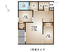 広島電鉄8系統 舟入町駅 徒歩6分の賃貸アパート 2階2LDKの間取り