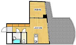 広島電鉄8系統 舟入本町駅 徒歩7分の賃貸マンション 4階1LDKの間取り