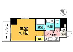 JR可部線 安芸長束駅 徒歩7分の賃貸マンション 4階1Kの間取り