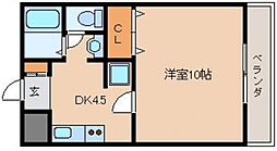 JR可部線 大町駅 徒歩2分の賃貸マンション 1階1DKの間取り