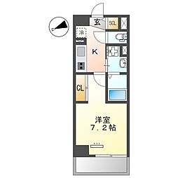 JR山陽本線 西広島駅 徒歩5分の賃貸マンション 3階1Kの間取り
