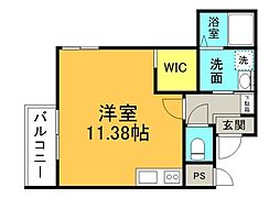 JR呉線 向洋駅 徒歩4分の賃貸アパート 3階1Kの間取り