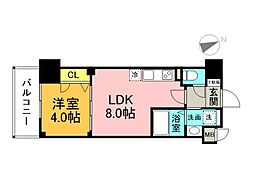 広島電鉄5系統 比治山橋駅 徒歩5分の賃貸マンション 7階1LDKの間取り