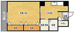 広島高速交通アストラムライン 古市駅 徒歩8分の賃貸マンション 3階1DKの間取り