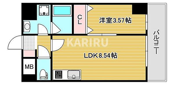 NINE RESIDENCE 302｜大阪府大阪市都島区東野田町3丁目(賃貸マンション1LDK・3階・31.18㎡)の写真 その2