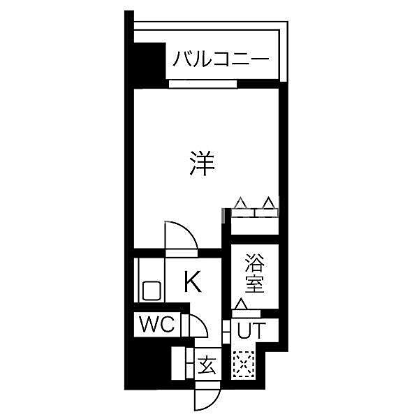 W.O.B.京橋 202｜大阪府大阪市城東区蒲生2丁目(賃貸マンション1K・2階・25.03㎡)の写真 その2