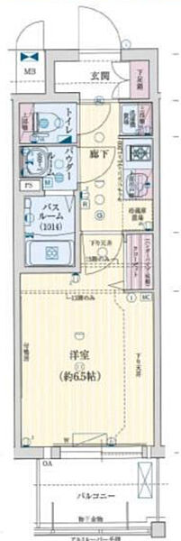 レシオス大阪城公園 1105｜大阪府大阪市城東区森之宮2丁目(賃貸マンション1K・11階・22.12㎡)の写真 その2