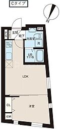 レピュア北池袋駅前レジデンス 4階1LDKの間取り