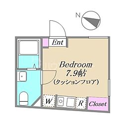 ＣＡＳＡ　ＯＴＳＵＫＡ 2階ワンルームの間取り
