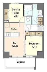 S-RESIDENCE板橋大山brim 9階1SLDKの間取り