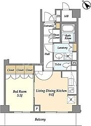 ウィルテラス滝野川 2階1LDKの間取り
