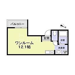 Ｗｉｎｄｆｌｏｗｅｒ 1階ワンルームの間取り