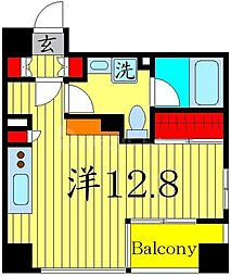 コンフォリア池袋 7階ワンルームの間取り