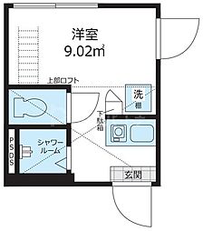 ＣｏｃｏｏＮ池袋 1階ワンルームの間取り