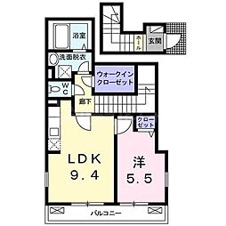 フェアリーズ上池袋 3階1LDKの間取り