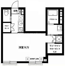 デルフィーノ 1階1Kの間取り