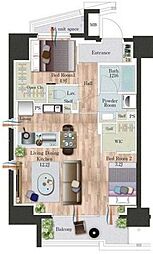 ORSUS板橋本町 5階2LDKの間取り