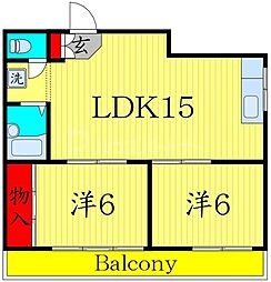 間取図画像 1LDK