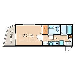 ピアコートTM大山弐番館 1Kの間取図画像