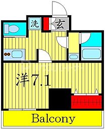 ガリシア大塚South 1Kの間取図画像