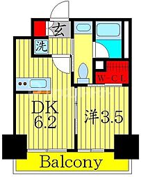 ワンルーフレジデンス板橋大山 1DKの間取図画像