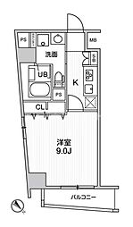 ROOTsHigashiNagasaki 1Kの間取図画像