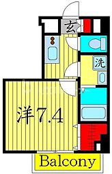 ALTERNA池袋EAST 1Kの間取図画像