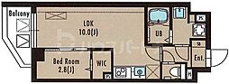 LUORE大塚 1LDKの間取図画像