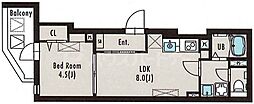 LUORE大塚 1LDKの間取図画像