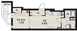 LUORE大塚 1LDKの間取図画像