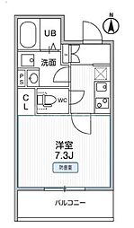 THE PALMS MUSE新江古田 1Kの間取図画像