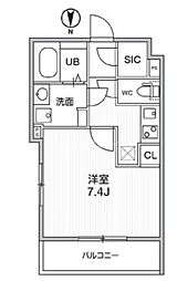 THE PALMS MUSE新江古田 1Kの間取図画像