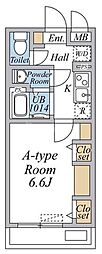 リブリ・フェリス 1Kの間取図画像