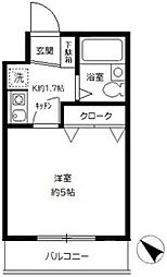 センチュリーハイム池袋 1Kの間取図画像