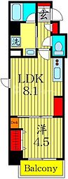 ウエリスアーバン大塚 1LDKの間取図画像