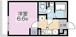 SOLASIA residence 大山 1Kの間取図画像