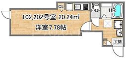 アグレット東武練馬 ワンルームの間取図画像