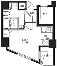 S-RESIDENCE池袋Norte ワンルームの間取図画像