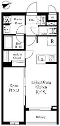 プリンセスライン東長崎 1LDKの間取図画像