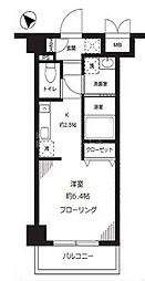 パルメゾン見次公園 1Kの間取図画像