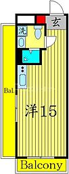 ハイクリプトメリア ワンルームの間取図画像