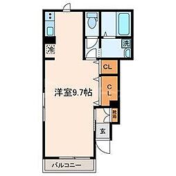 ローズコート新江古田 ワンルームの間取図画像