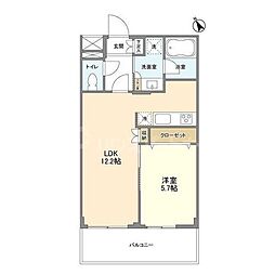ACPレジデンス文京春日 1LDKの間取図画像