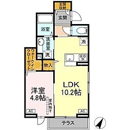雑司が谷一丁目PJ 1LDKの間取図画像