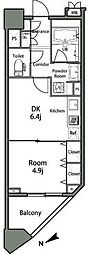 カスタリア池袋 1DKの間取図画像